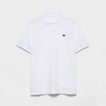 Prada Men's Summer Solid Color Metal Logo Cotton Polo Shirt Short Sleeve T-Shirt #77798