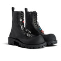 Balenciaga Men's Hummer Lace-up Bootie In Black Lace-up Leather Shoes Ankle Boots With Large Pendant Fashionable And Trendy Casual Thick-soled Short Boots Ngvp #2244