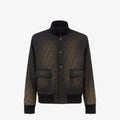 Fendi  Men's Tight Jacket Canvas Ff Eclissi Jacket Vintage Gradient Aged Fashion Casual Jacket #71554