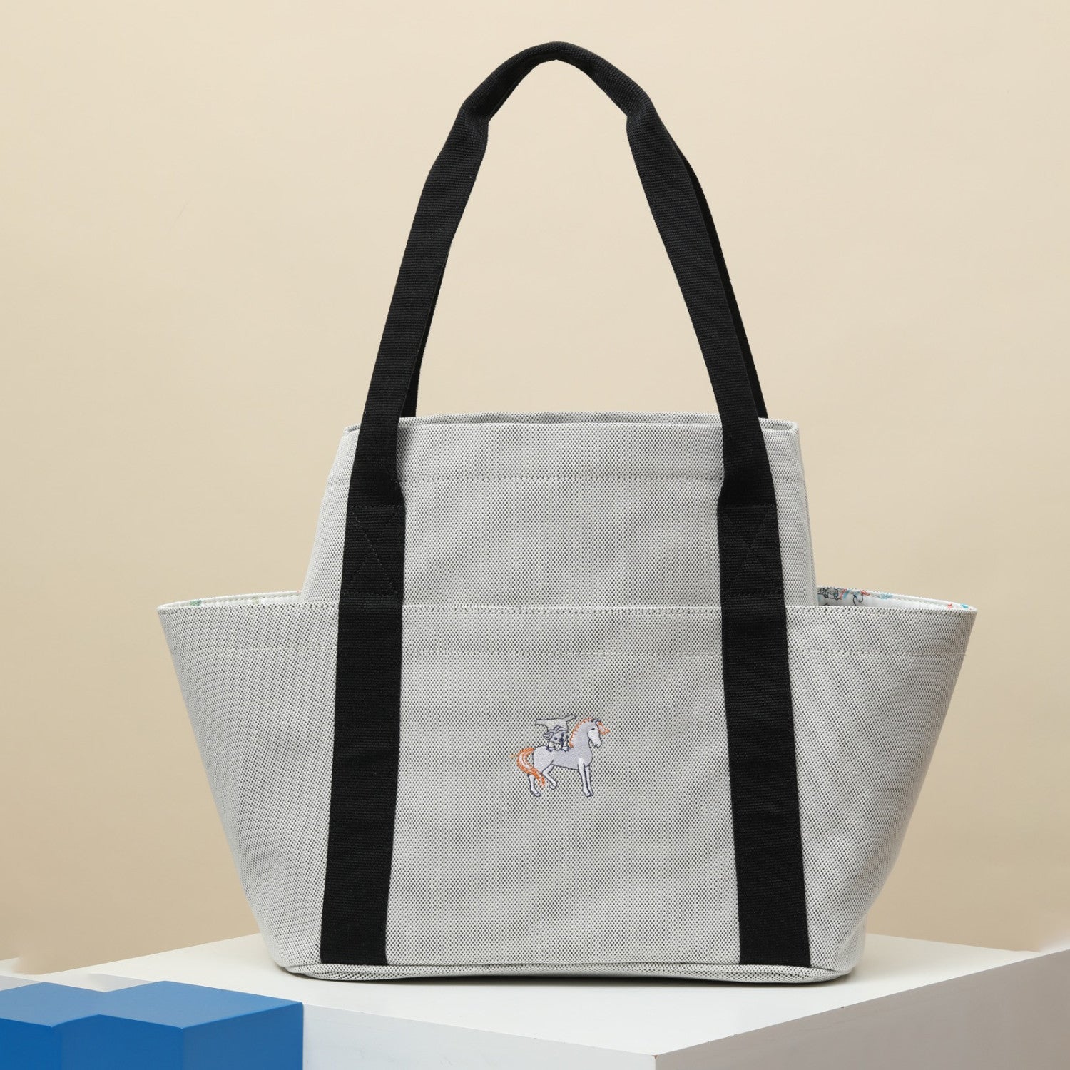 Hermes Unisex Fashion Casual Wool Linen Cotton Color Block Parenting Bag Shoulder Bag Tote Bag Bags #78794