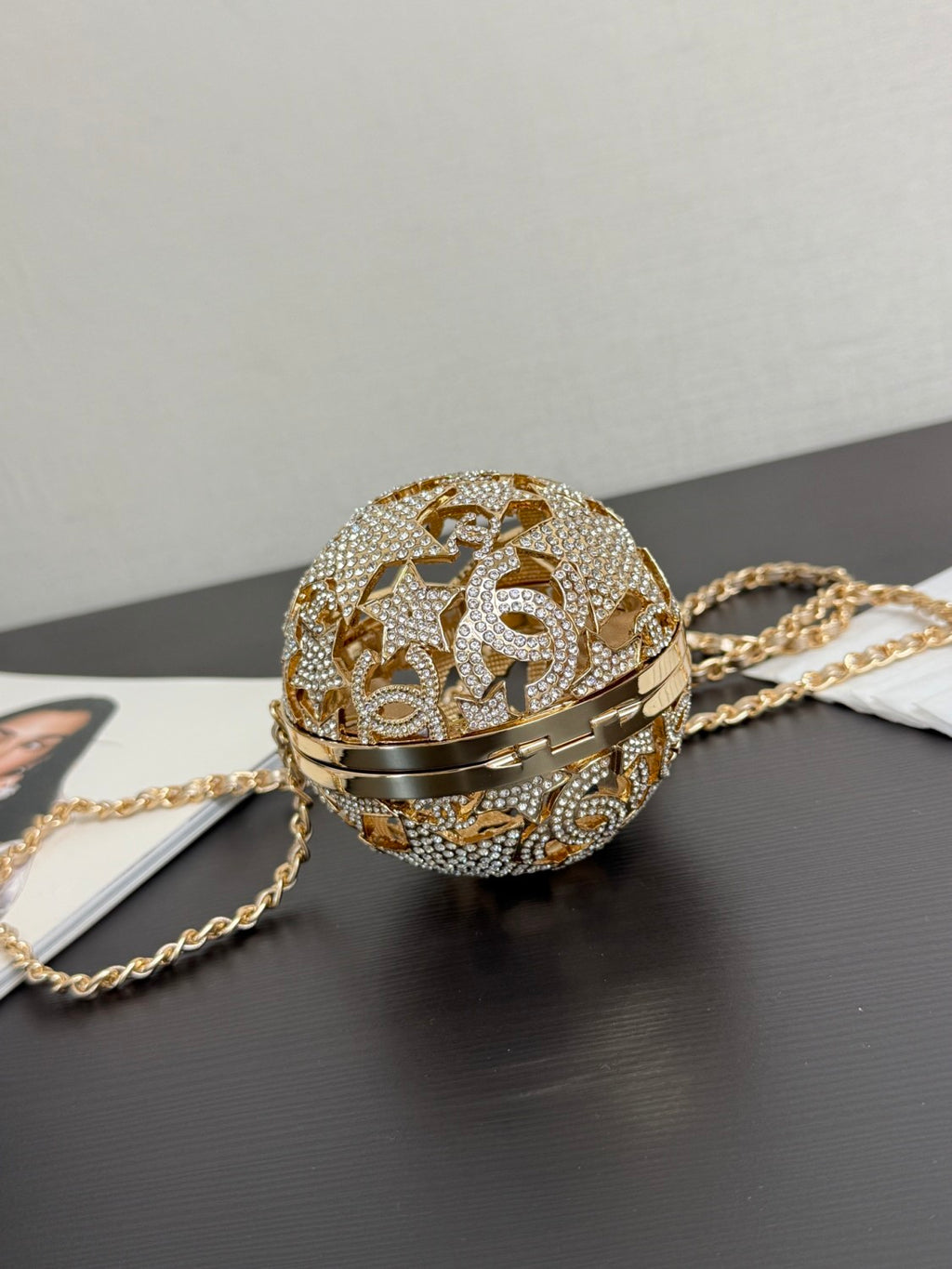Chanel Haute Métiers d'art series star hollow spherical evening bag #332742
