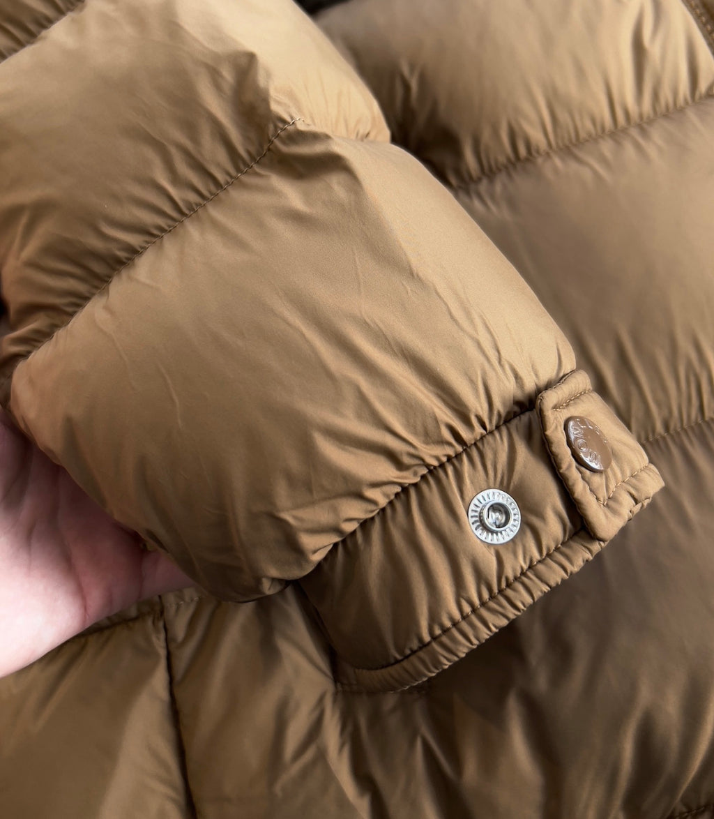 Moncler Beige Cheverny Suede Short Down Jacket Short Down Jackets #335922