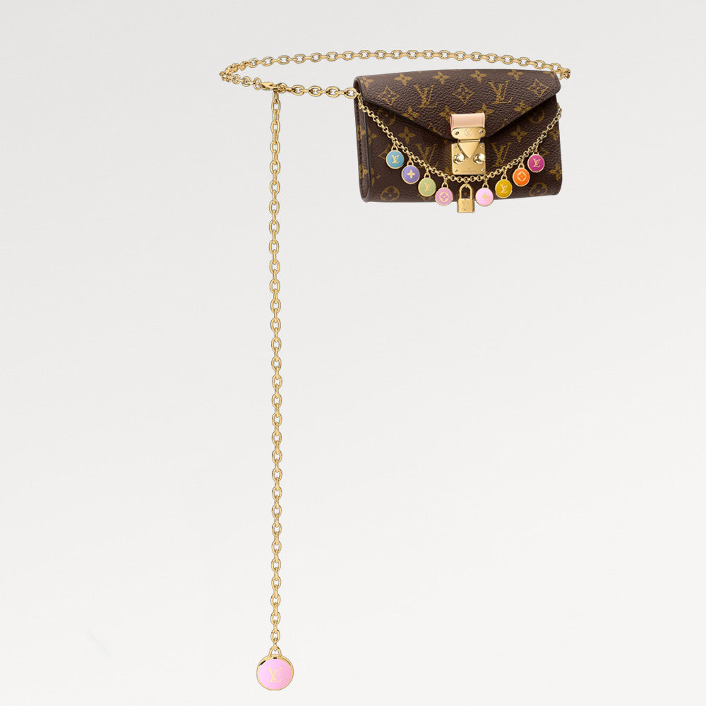 Louis Vuitton  Pouch Metis Women's Belt Leather Belt With Gold Chain Monogram Canvas Pendant Lvc Buckle New Arrival Bag Bags M4588Z #196923