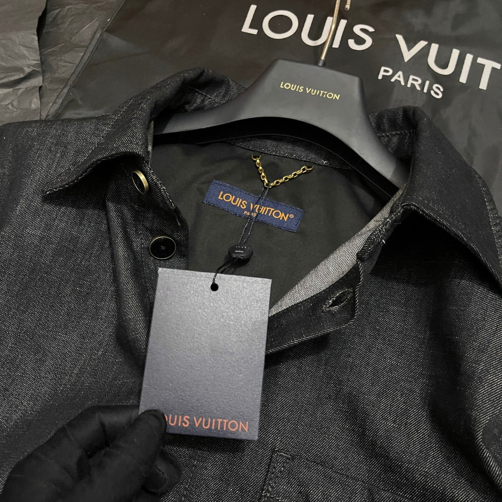 Louis Vuitton Men's Summer Plain Colour Denim Single Breasted Short Sleeved Shirt And Casual Shorts Set Suit #77766