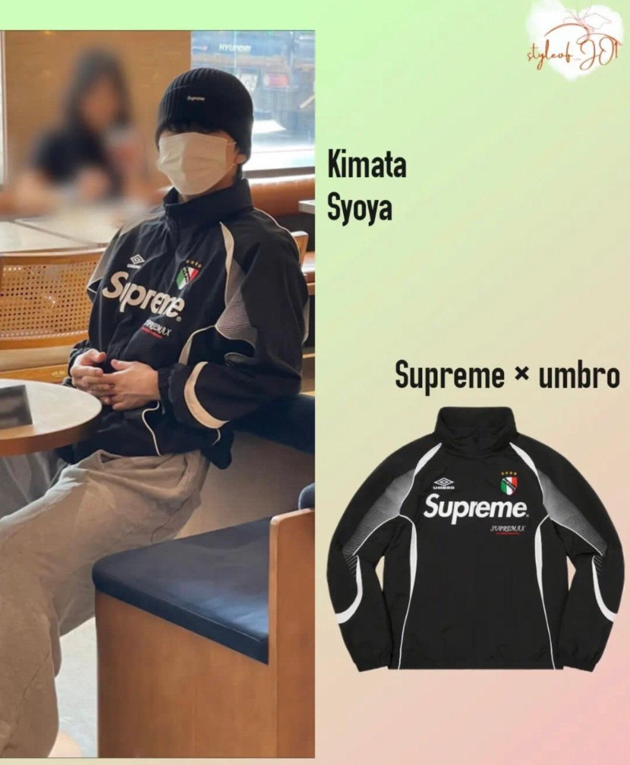 Supreme x Umbro Men's Women's Spring & Autumn Solid Color Zipper Loose Waterproof Nylon Hooded Long Sleeve Track Jacket #71417