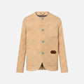 Louis Vuitton Men's Spring And Autumn Damier Collarless Cotton Lettered Jacquard Workwear Jacket Casual Solid Color Work Pants #71922