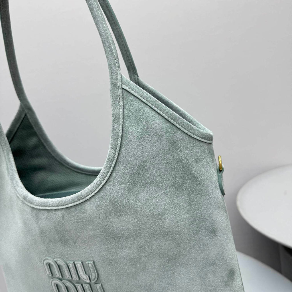 MiuMiu Powder Blue Ivy Suede Bag #382952