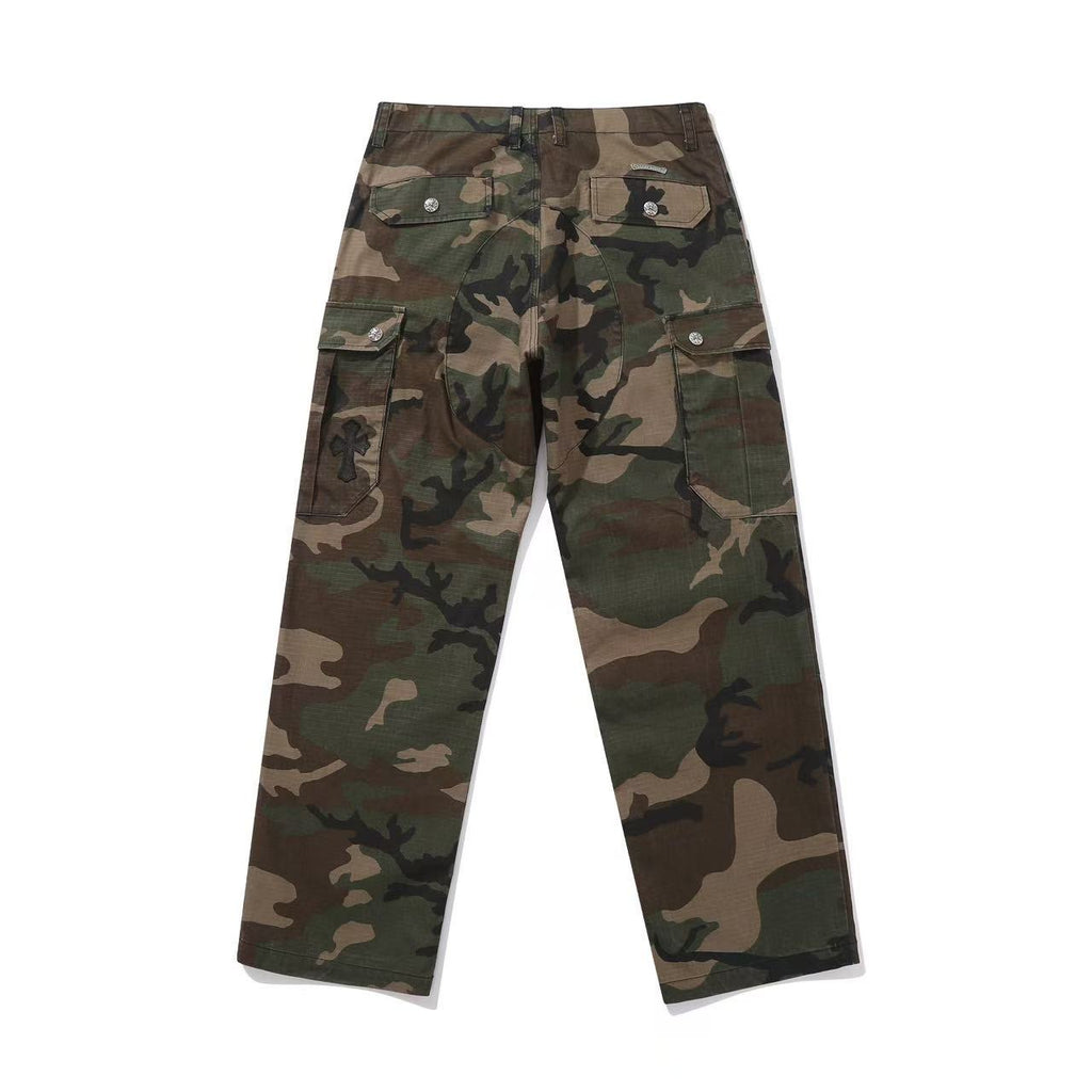 Chrome Hearts Men's Spring and Autumn Camouflage Printed Three-dimensional Pocket Work Pants #75746