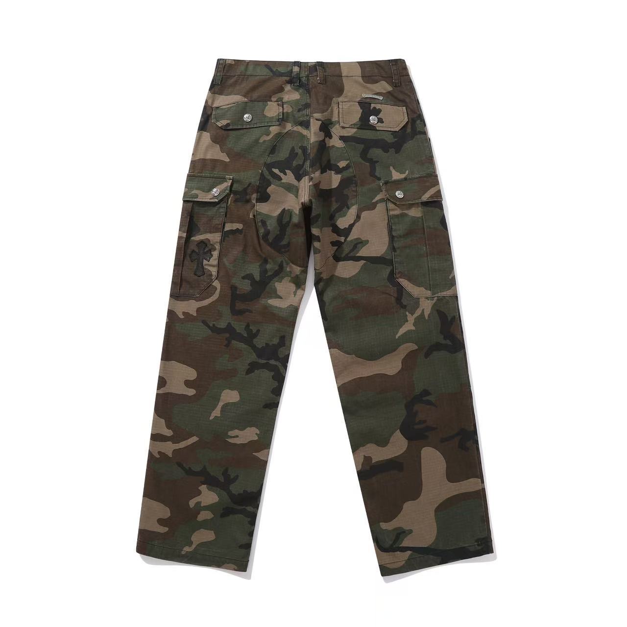 Chrome Hearts Men's Spring and Autumn Camouflage Printed Three-dimensional Pocket Work Pants #75746