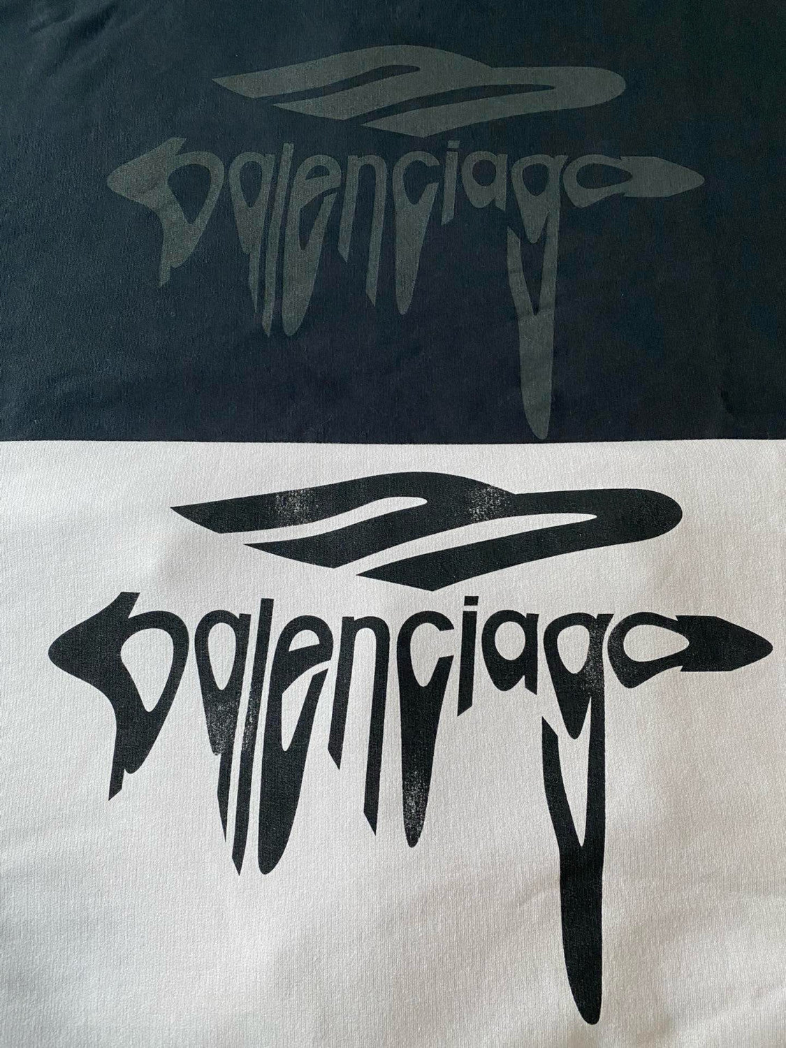 Balenciaga Men's Spring 3B LIQUIFIED Loose High Street Cotton Logo Print Hooded Sweatshirt #71811