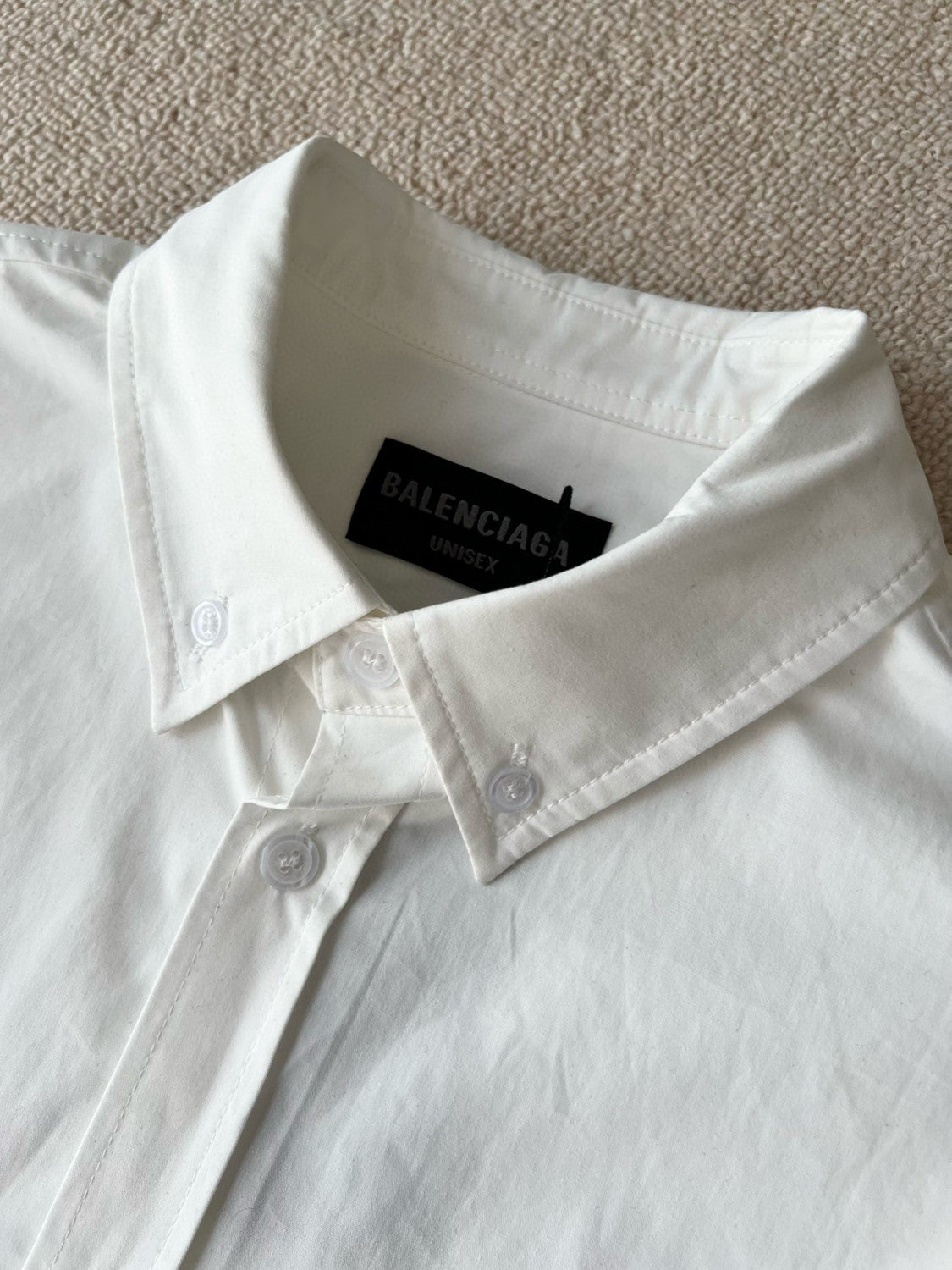 Balenciaga Men's 3B Sports Icon Tracksuit Shirt Oversized Summer Solid Colour Cotton Single Breasted Long Sleeve Shirt #97865