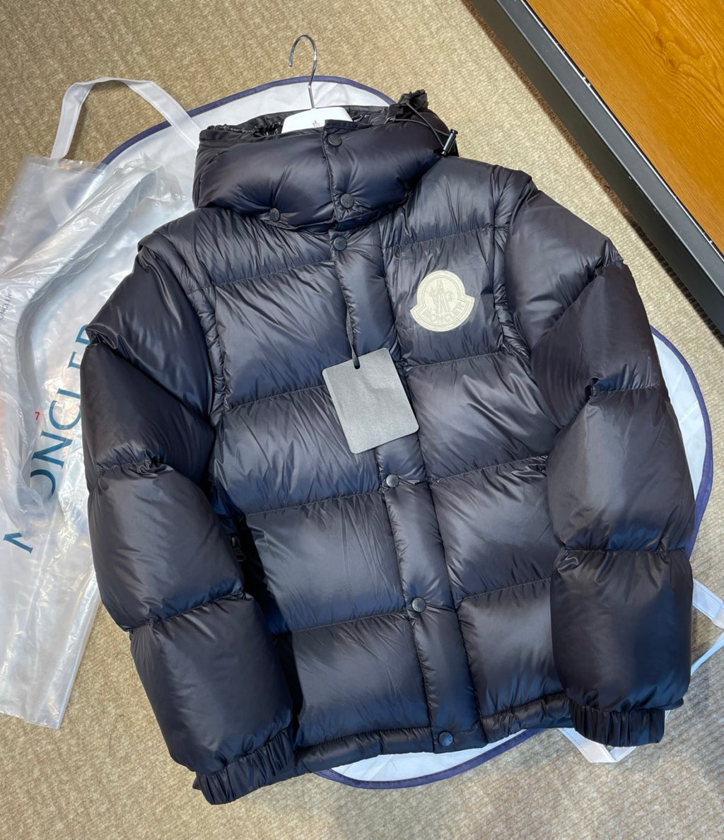 Moncler Men's Fall/Winter Fashion Classic Solid Color Zipper Hooded Cotton Jacket Long Sleeve Down Jacket Thick Coat Jacket #79243