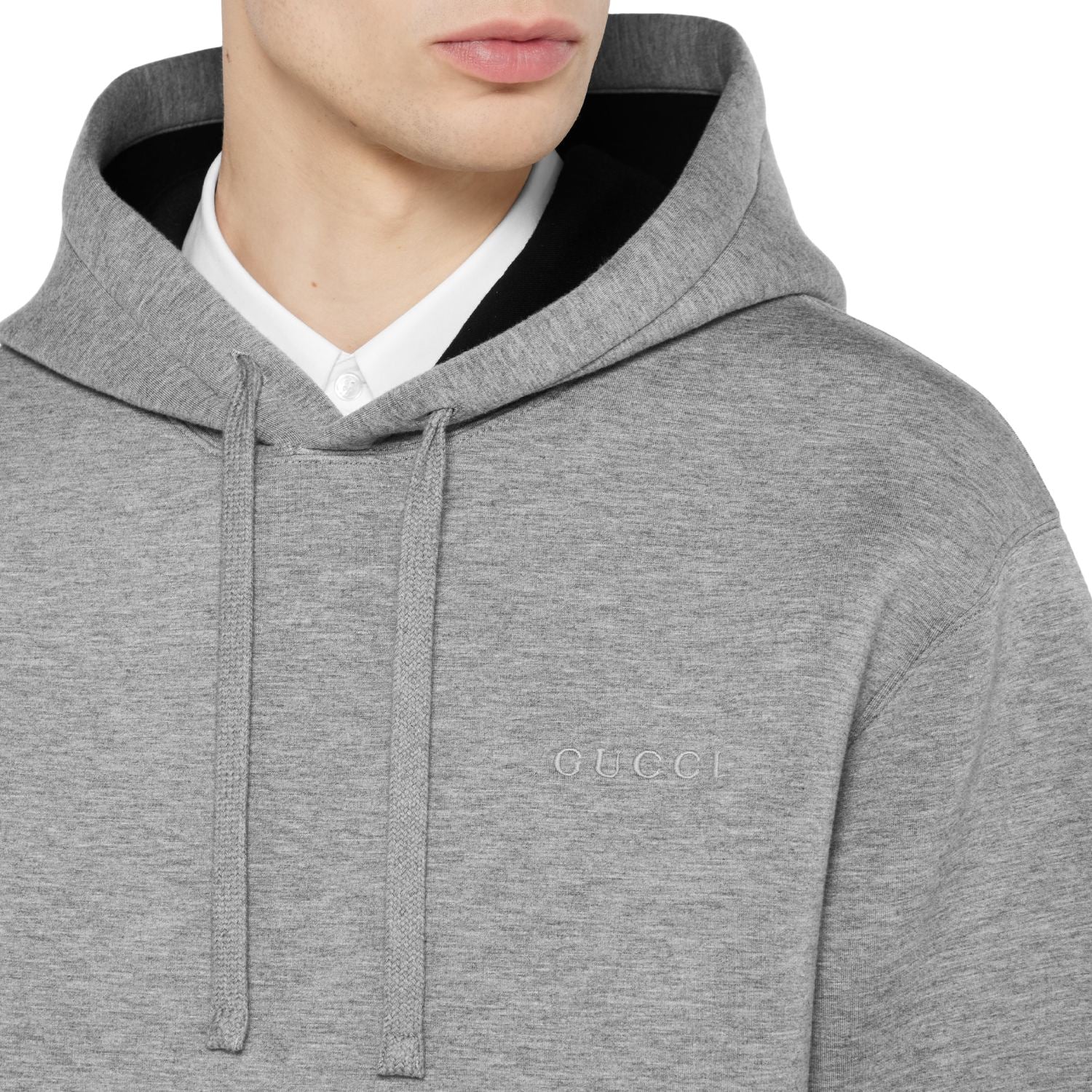 Gucci Double Viscose Jersey Sweatshirt in Grey Mélange #335119