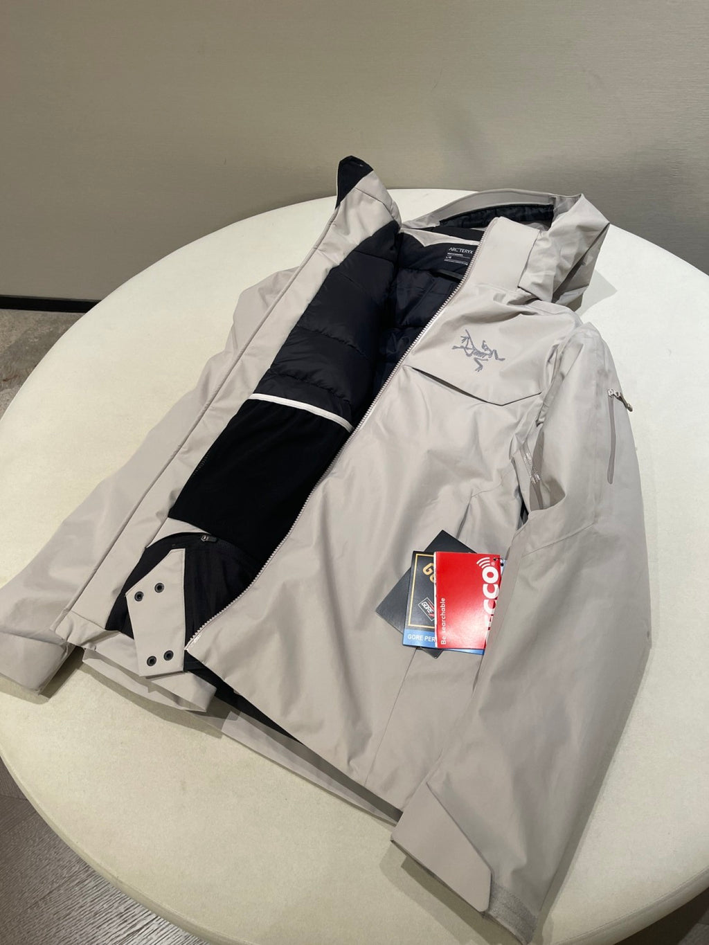 Arcteryx Men's Autumn And Winter Solid Color Zipper Waterproof Windproof Long-Sleeved Hooded Puffer Down Jacket #74124