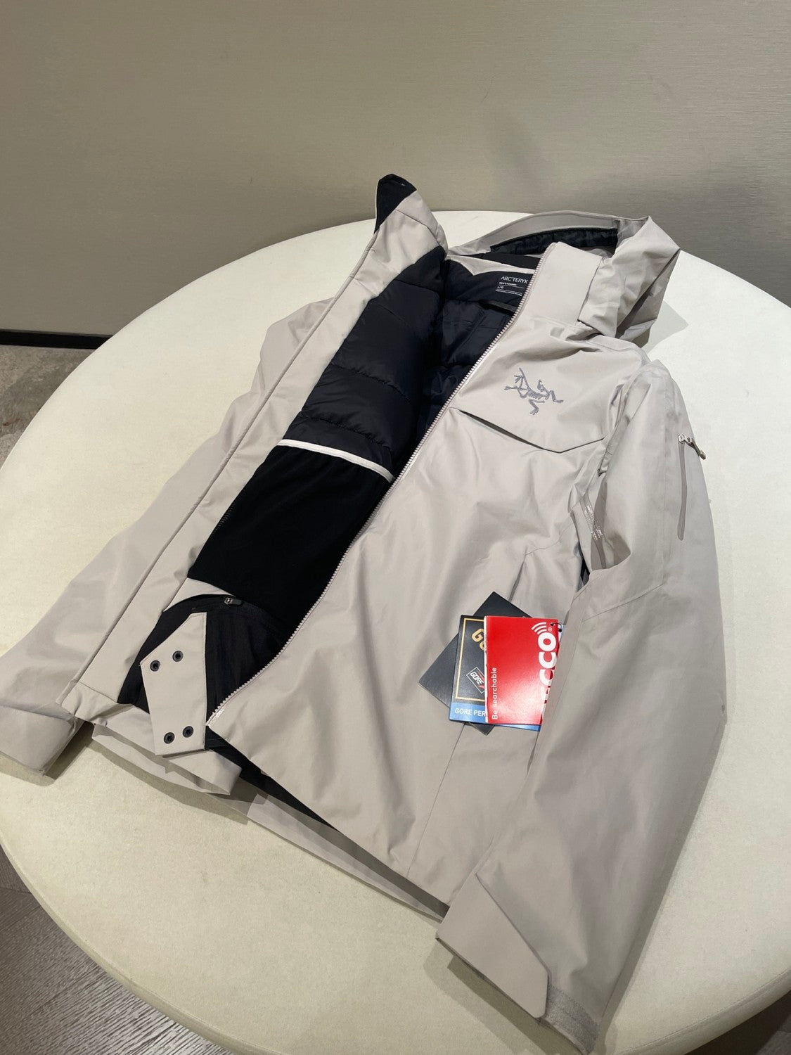 Arcteryx Men's Autumn And Winter Solid Color Zipper Waterproof Windproof Long-Sleeved Hooded Puffer Down Jacket #74124
