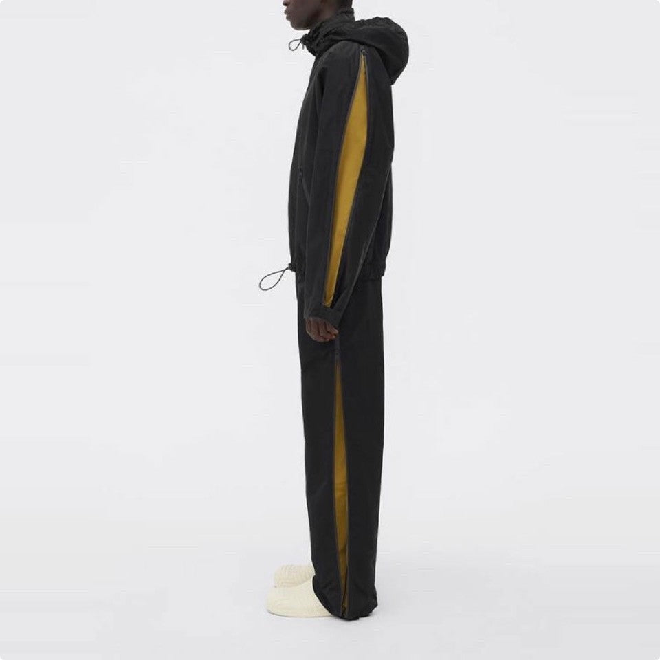 Bottega Veneta Colorblocked Zipper Drawstring Loose Hooded Jacket Casual Pants Suit Set Ngvp #6874