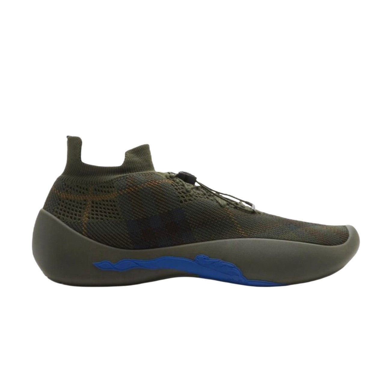 Burberry Neptune Men's Plaid Knit Low-Top Lace-Up Thick-Sole Sneakers Shoes #77226