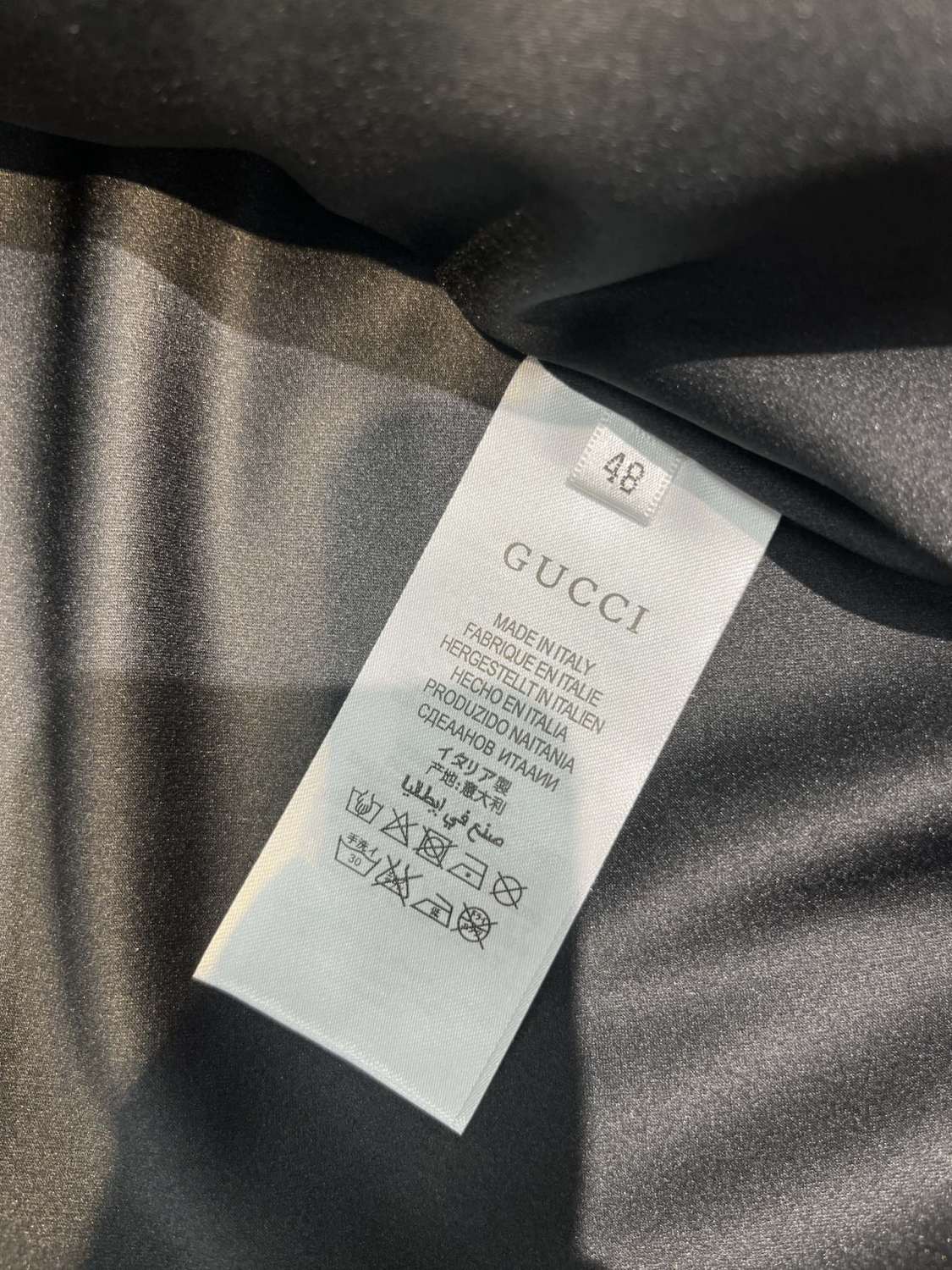 Gucci Men's Spring And Autumn Striped Standing Collar Solid Color Long Sleeve Leather Jacket Coat #99961
