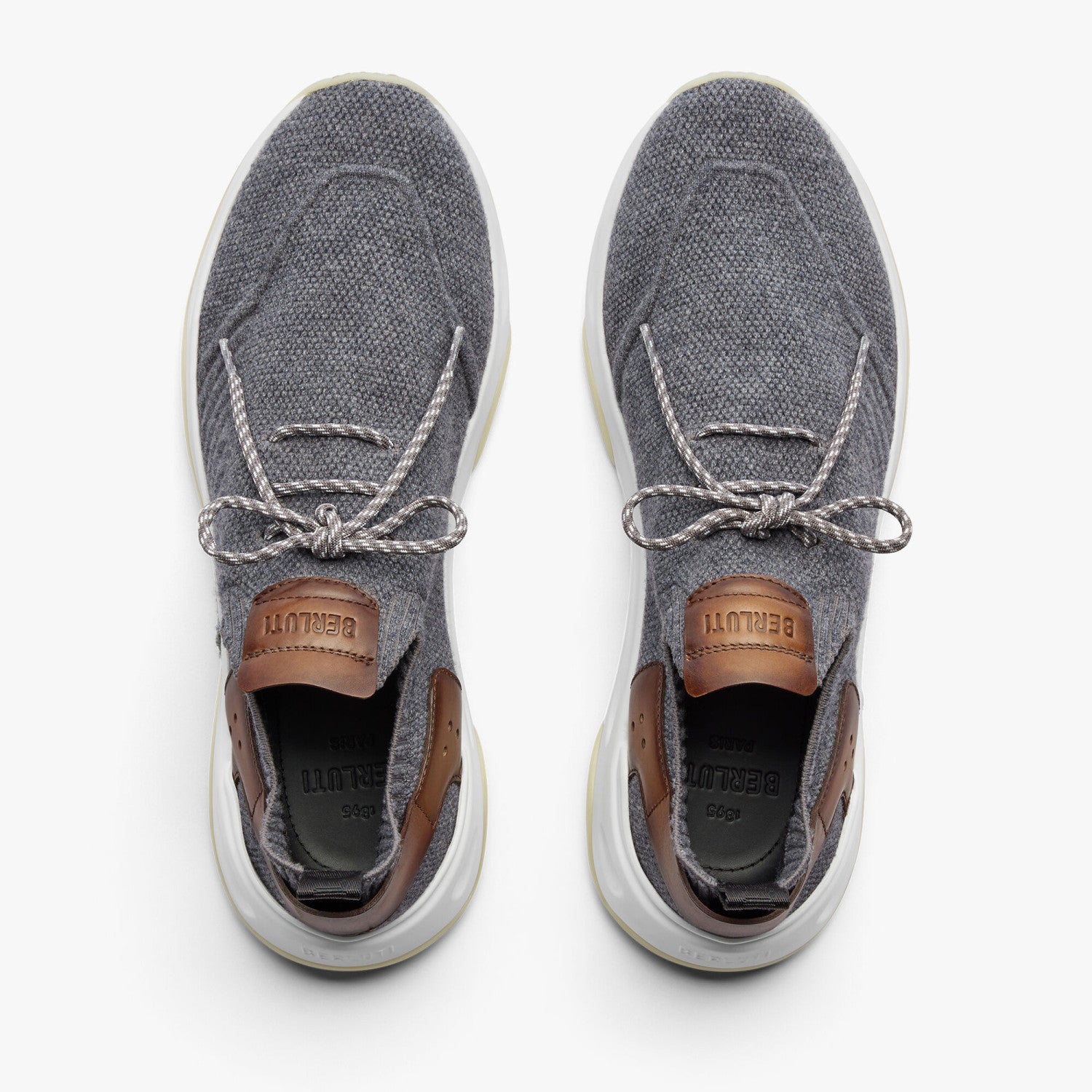 Berluti Shadow Men's Fashion Casual Round Toe Lace Up Flat Low Top Flyknit Sneakers Shoes #79362