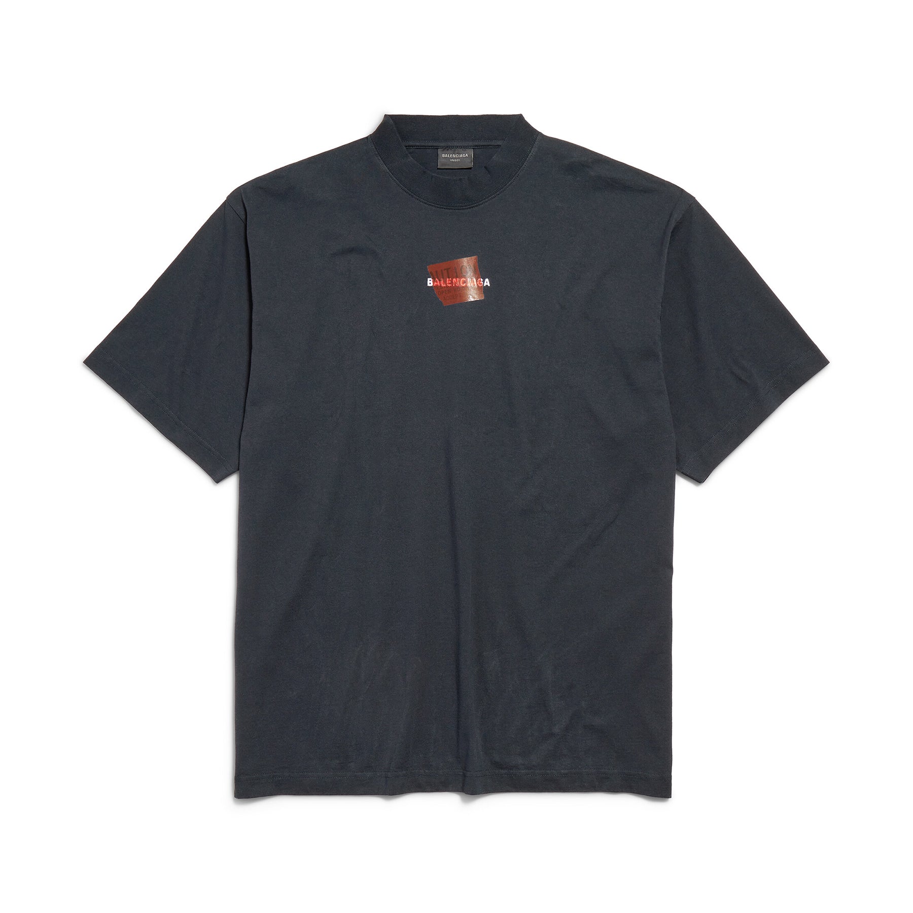 Balenciaga Men's Summer Solid Color Regular Fit Cotton Round Neck Short Sleeve T-Shirt #76633