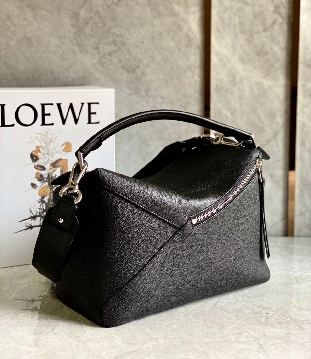 Loewe Classic Puzzle Cowhide Handbags Men Women Fashion Geometric Casual Temperament Commuter Crossbody Bag Bags #75373