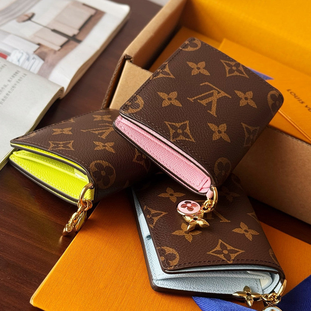 Louis Vuitton Enamel Floral Wallet Available In Yellow Pink And Blue Bag Bags M14628 #197442
