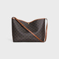 CELINE SOFT SHOPPER BAG IN TRIOMPHE CANVAS AND CALFSKIN #377766