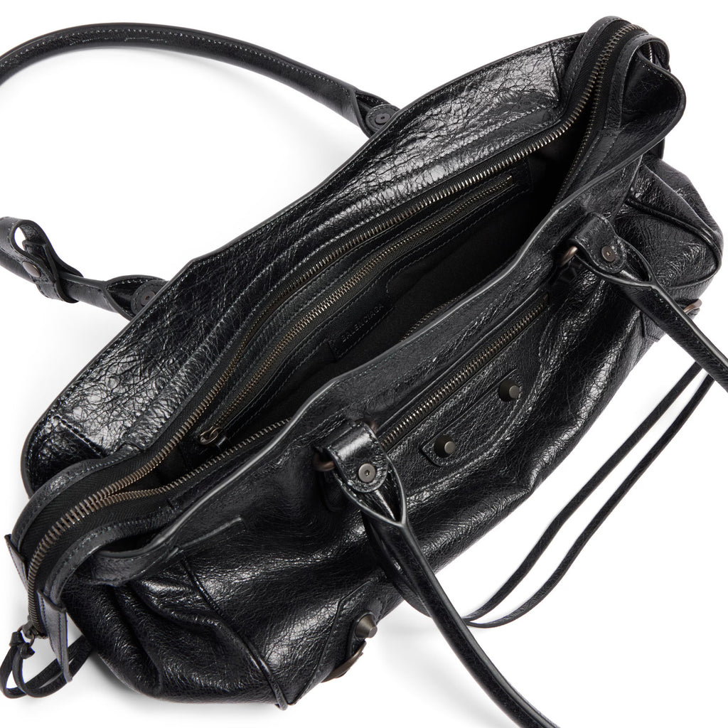 Balenciaga Women's Le City Bag East-West Motorcycle Bag Solid Color Leather Shoulder Bag Handbag Bags 8457042ABEK1000 #81473