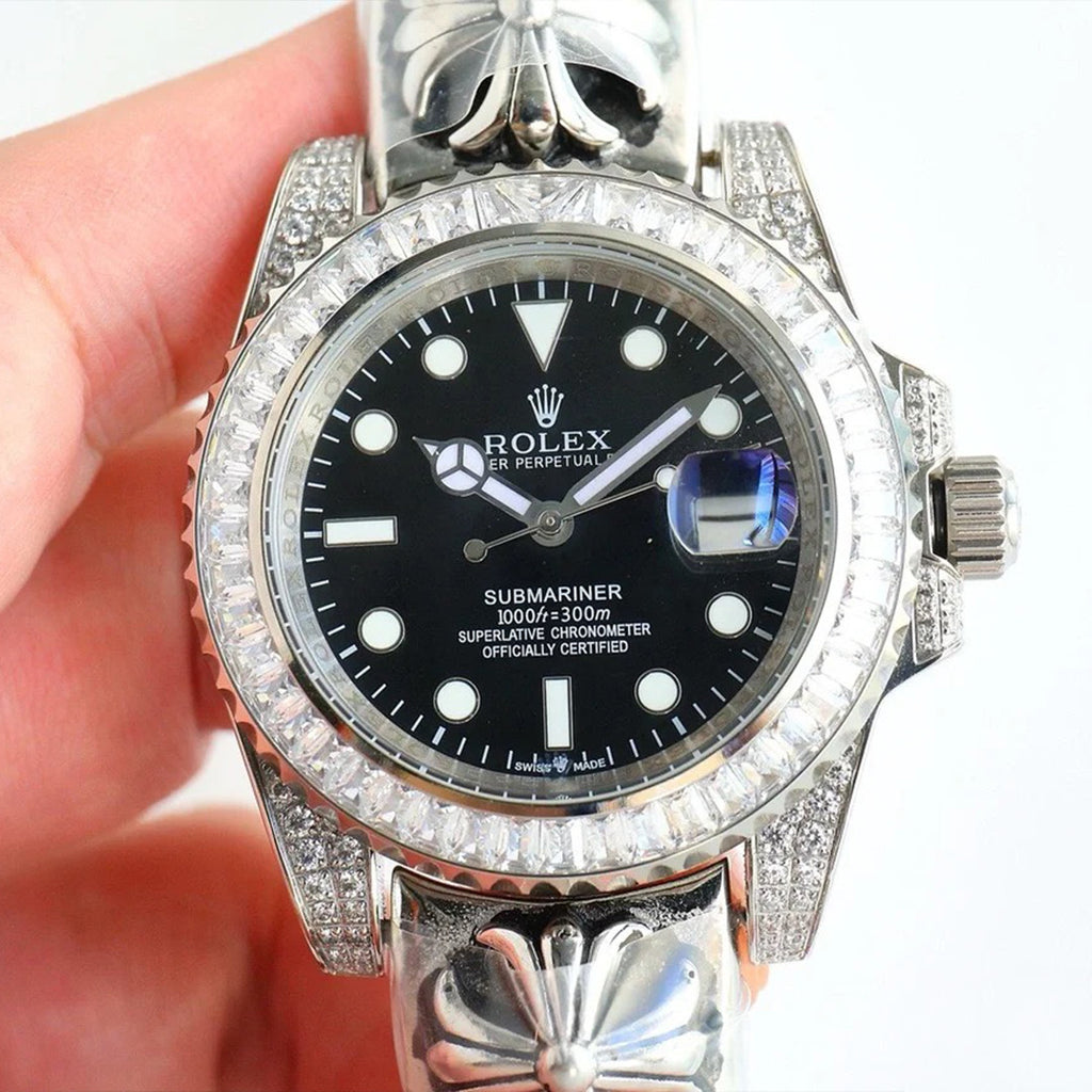 Rolex Men's Chrome Hearts Series Diamond-Set Watch With 316 Stainless Steel Case And Automatic Mechanical Movement  Accessories #81469