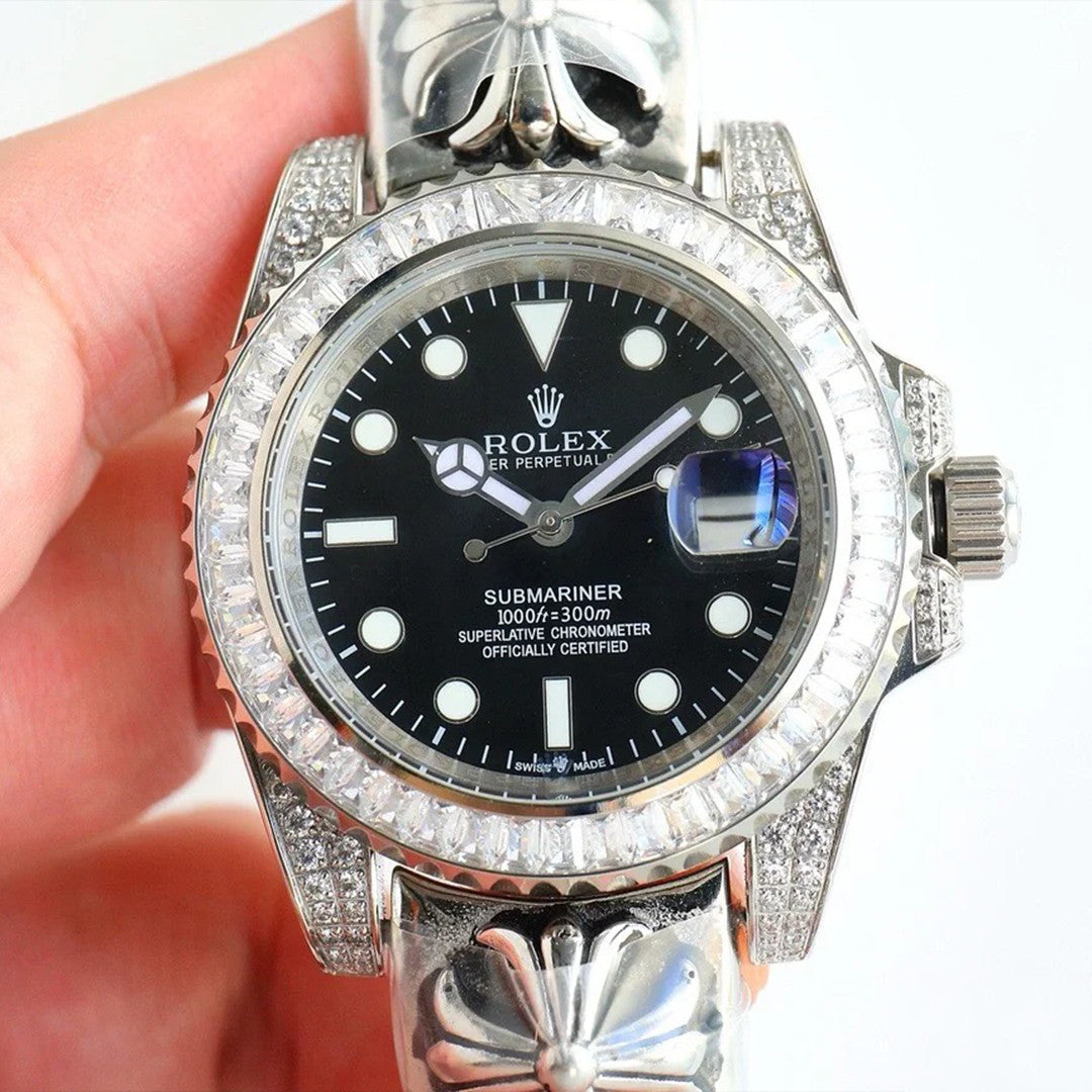 Rolex Men's Chrome Hearts Series Diamond-Set Watch With 316 Stainless Steel Case And Automatic Mechanical Movement  Accessories #81469