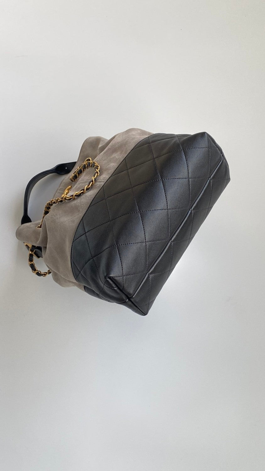 Chanel Women's Multicolored Chain Shoulder Strap Suede And Leather Shoulder Bag Handbag Bags #77956