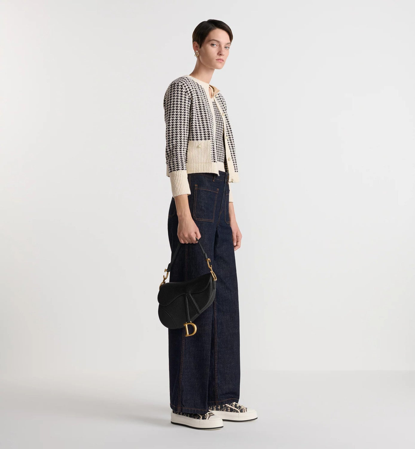 Dior Mini & Medium Saddle Bag With Shoulder Strap Blue Oblique Printed Fashion Exquisite Temperament Clutch Bag Crossbody Bag Bags M0455CBAA_M900 #81649