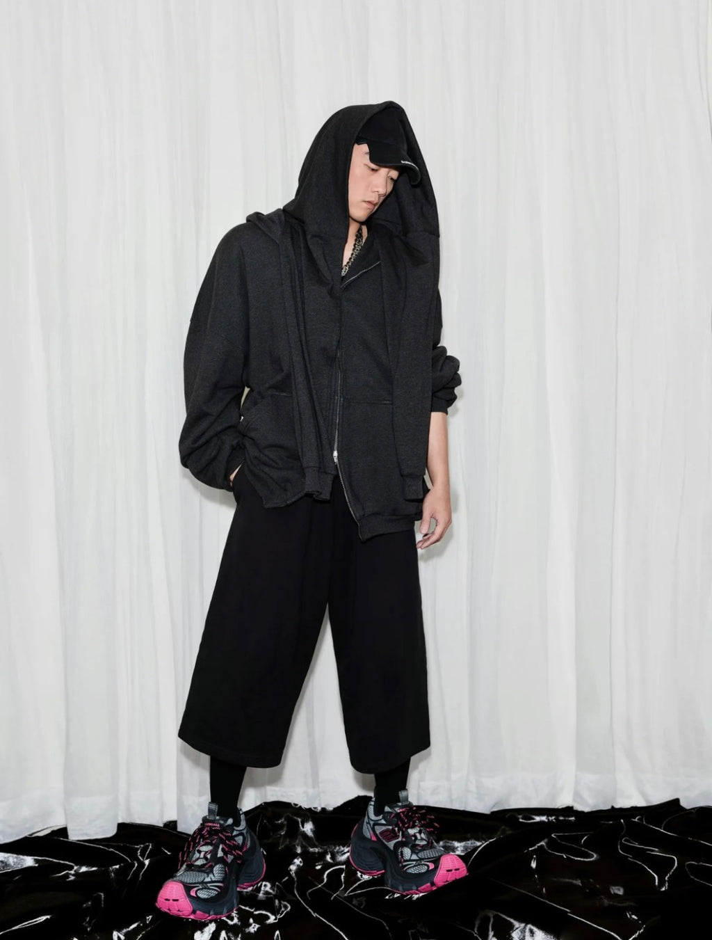 Balenciaga Men's Women's Spring And Autumn Cotton UNITY Sports Icon Incognito Zipper Patchwork Loose Long Sleeve Hoodie Sweatshirt Ngvp #9197