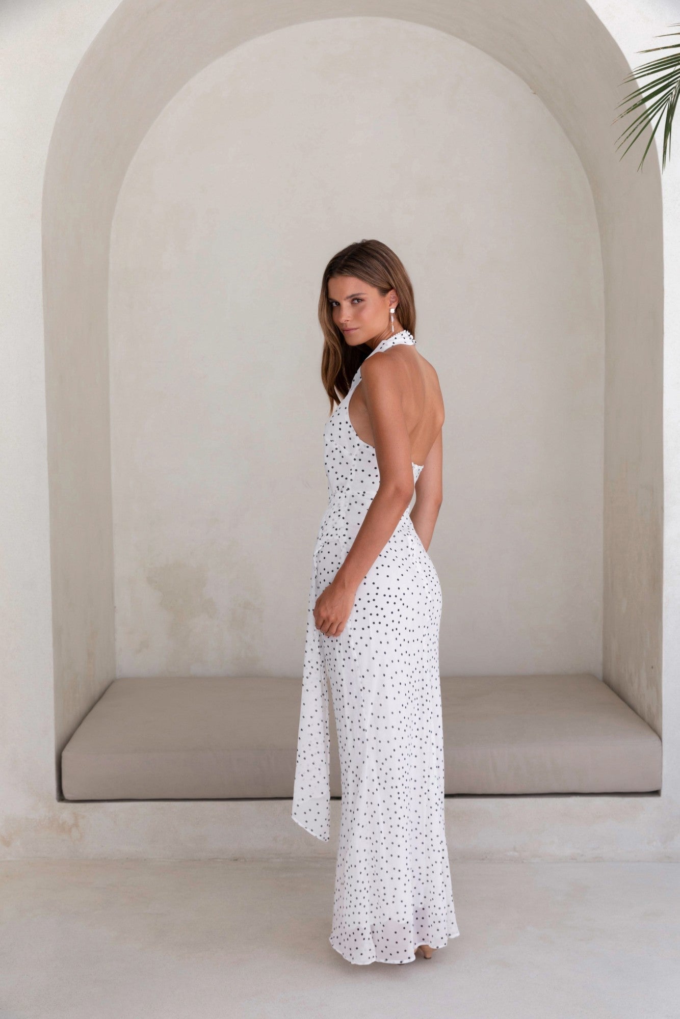 Spot The Treasure Maxi Dress White