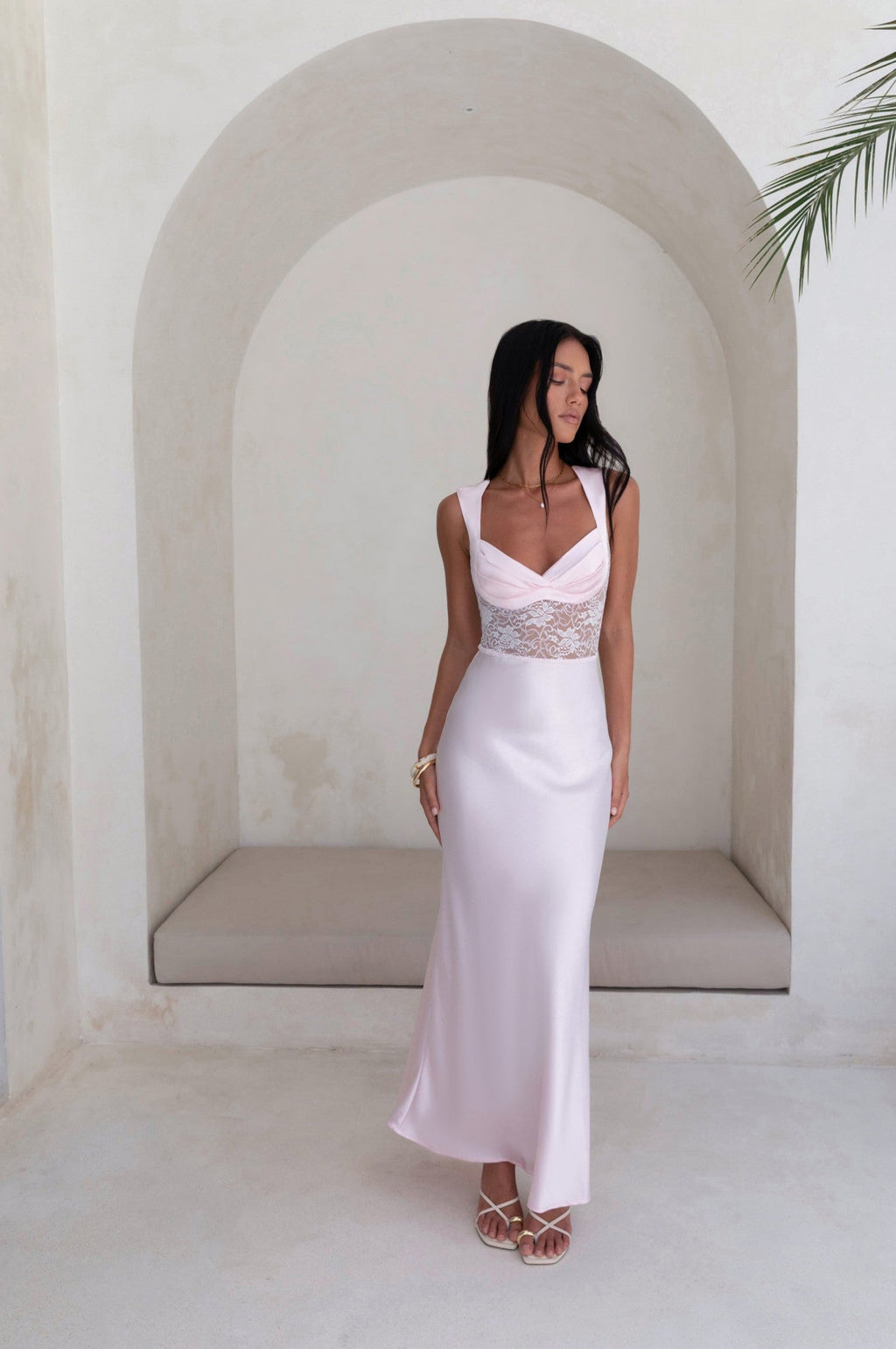 Milos Nights Midi Dress Pink