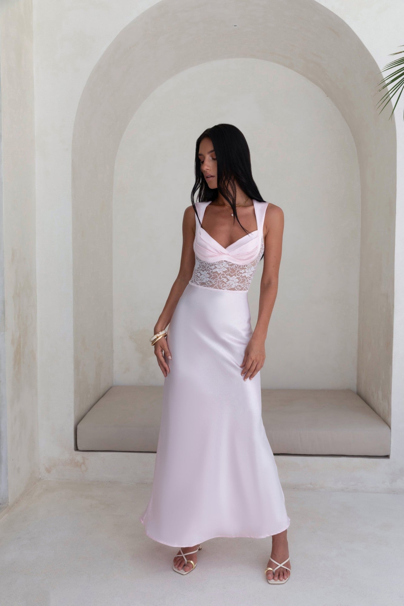 Milos Nights Midi Dress Pink