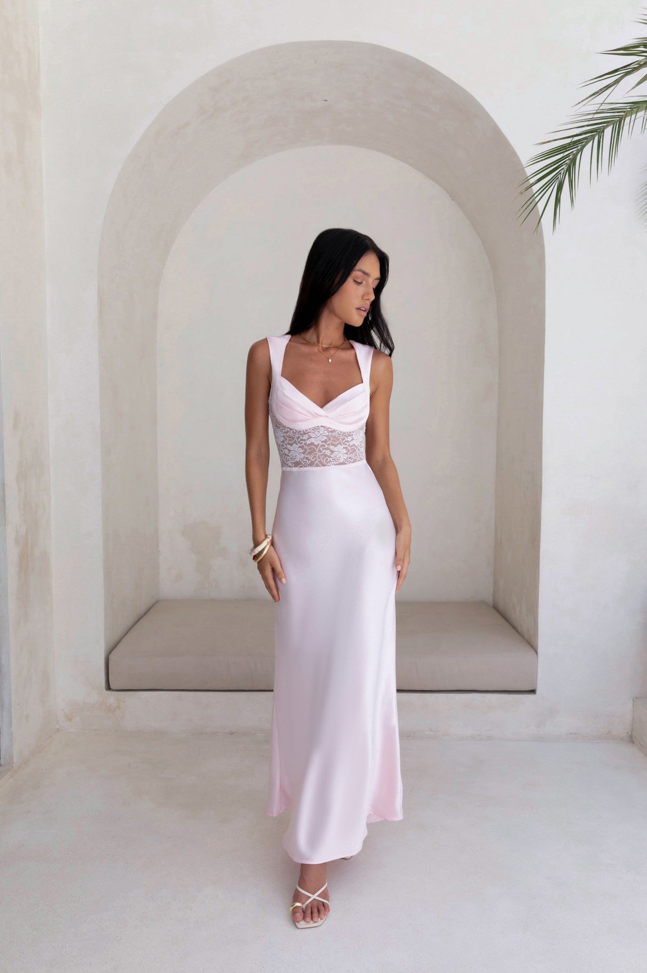 Milos Nights Midi Dress Pink