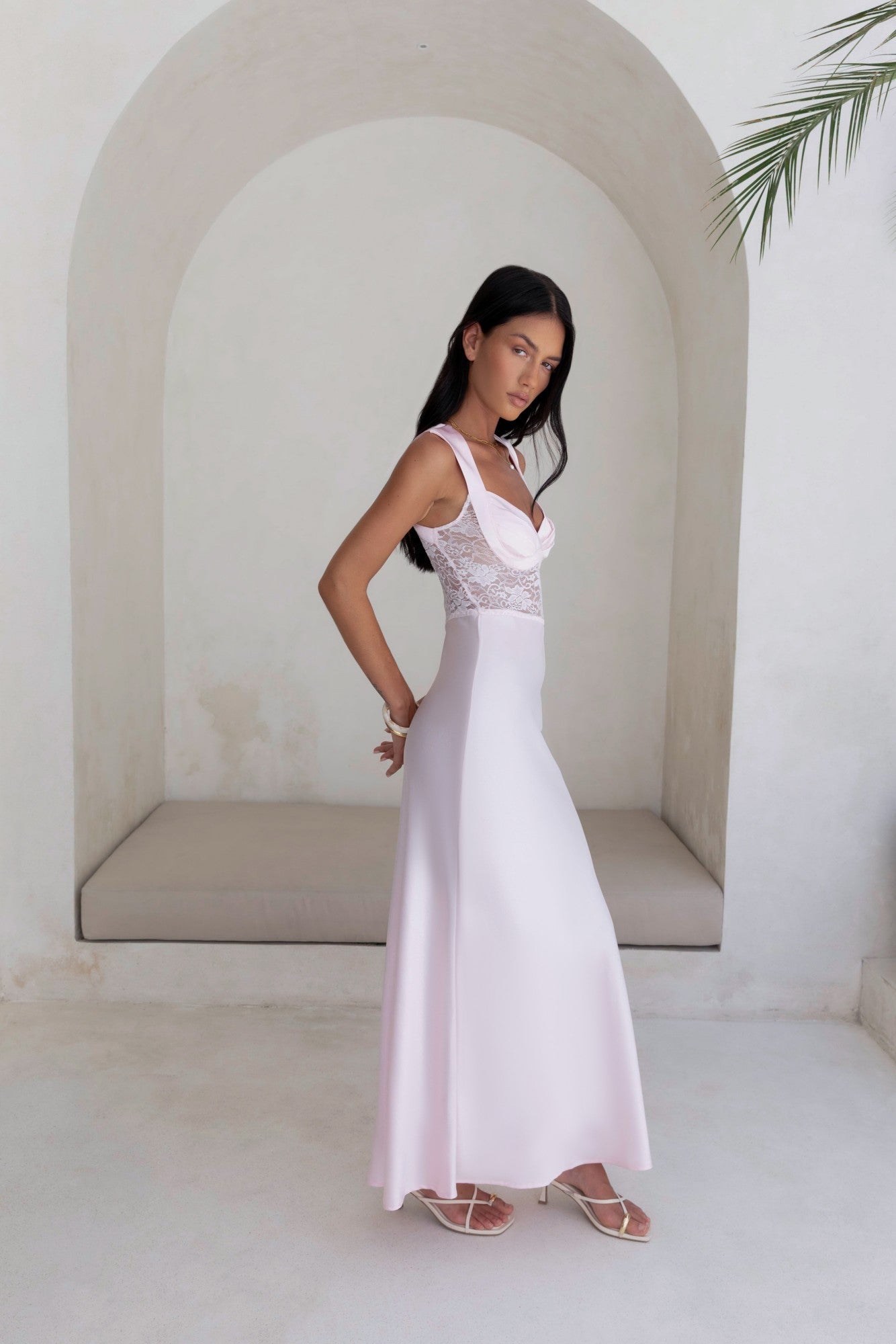 Milos Nights Midi Dress Pink