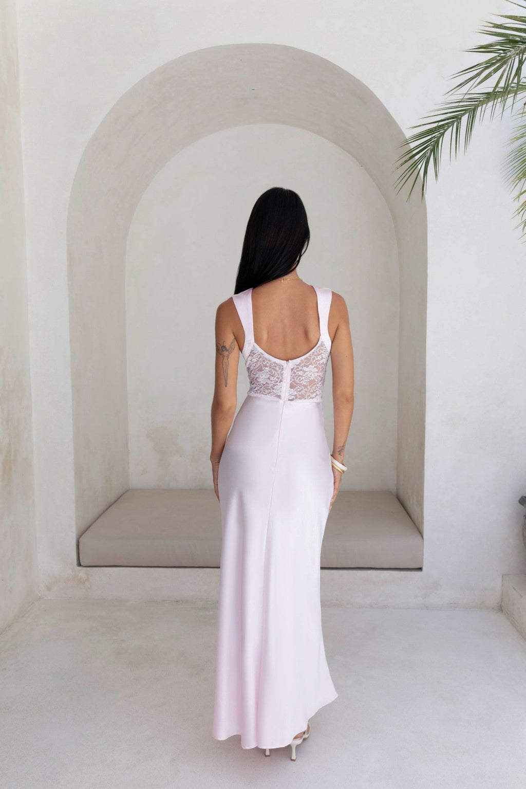Milos Nights Midi Dress Pink