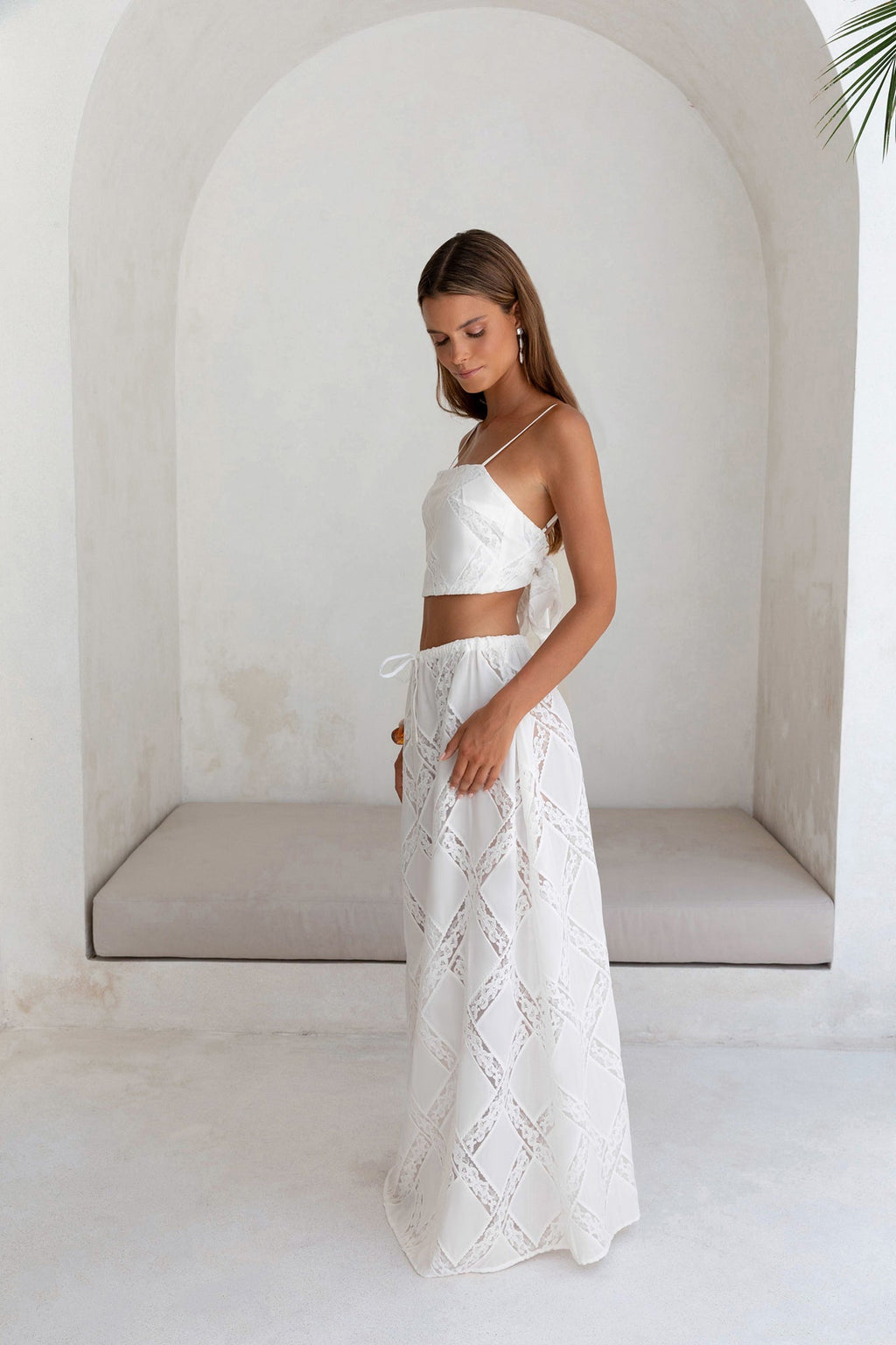 Ocean Air Oasis Maxi Skirt White