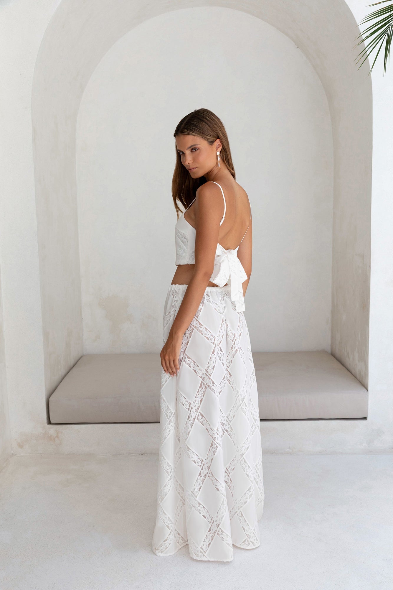 Ocean Air Oasis Maxi Skirt White