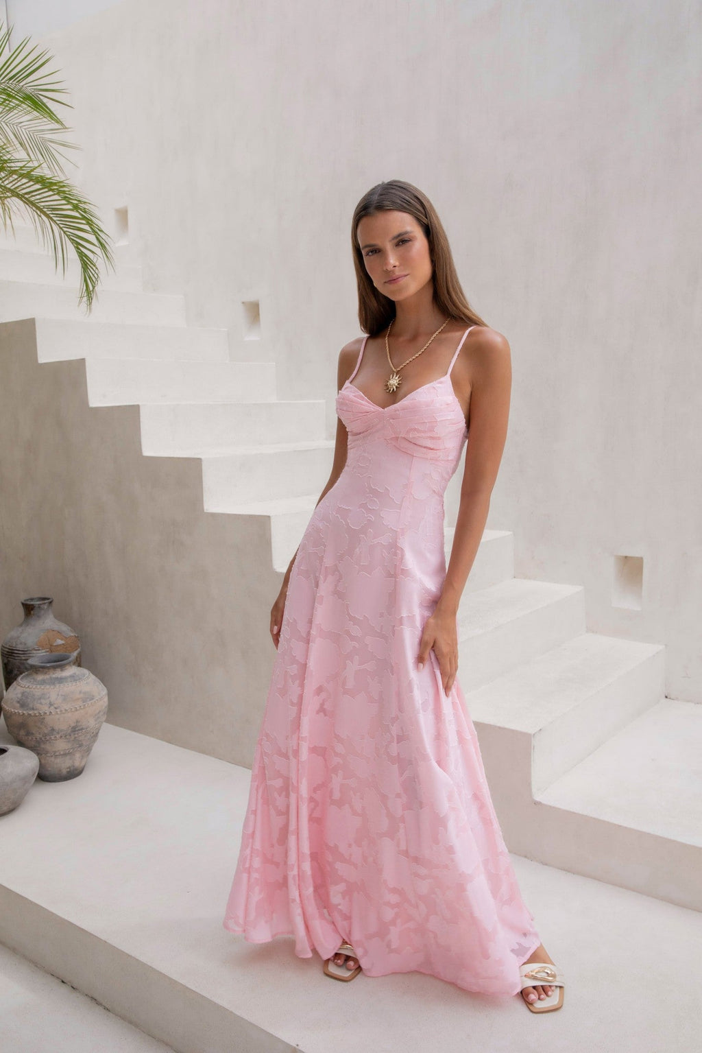 Lost In The Skies Maxi Dress Pink