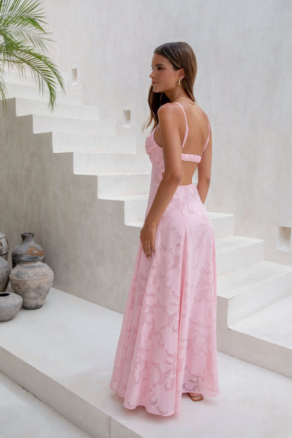 Lost In The Skies Maxi Dress Pink