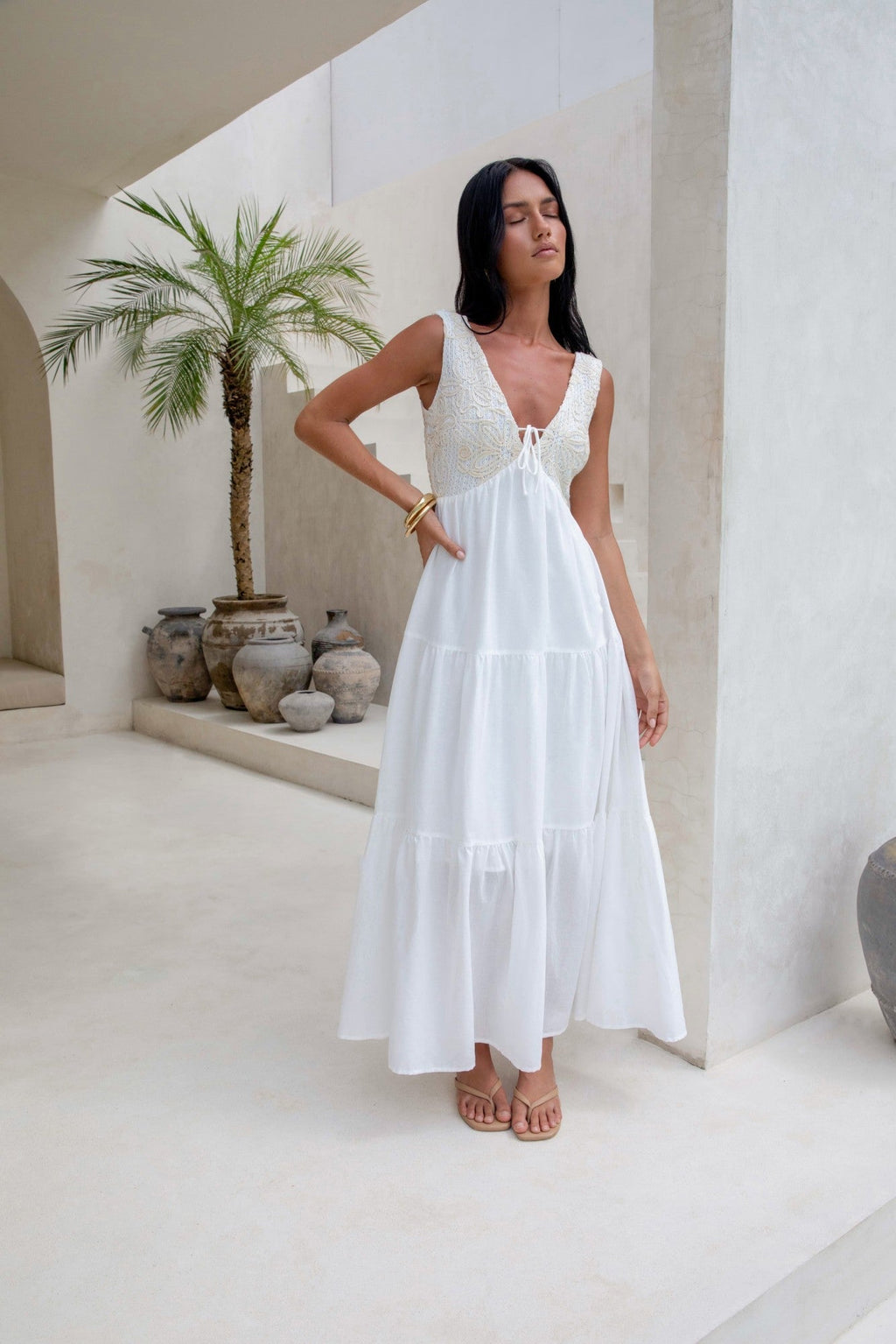 Lost In Your Love Maxi Dress White