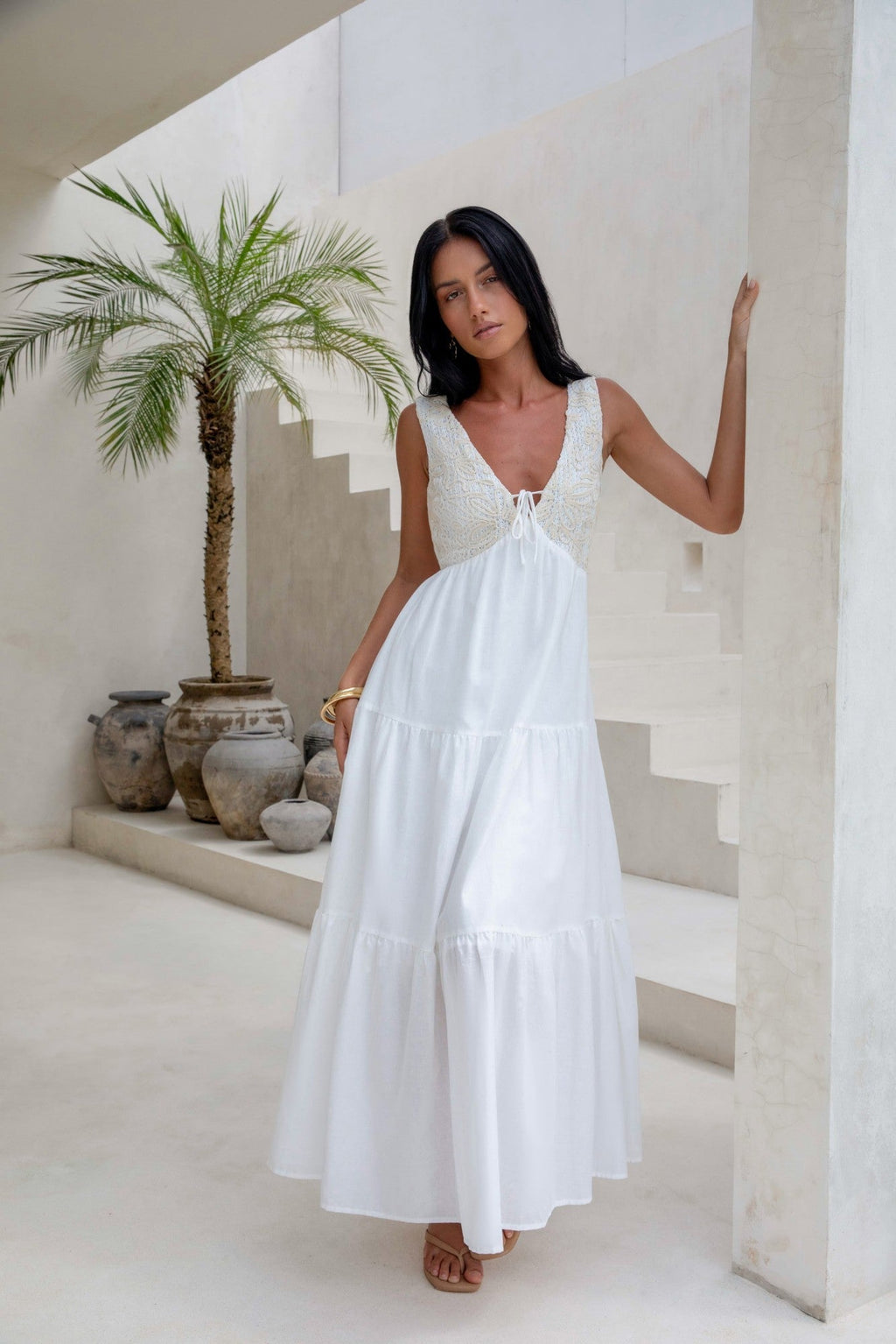 Lost In Your Love Maxi Dress White