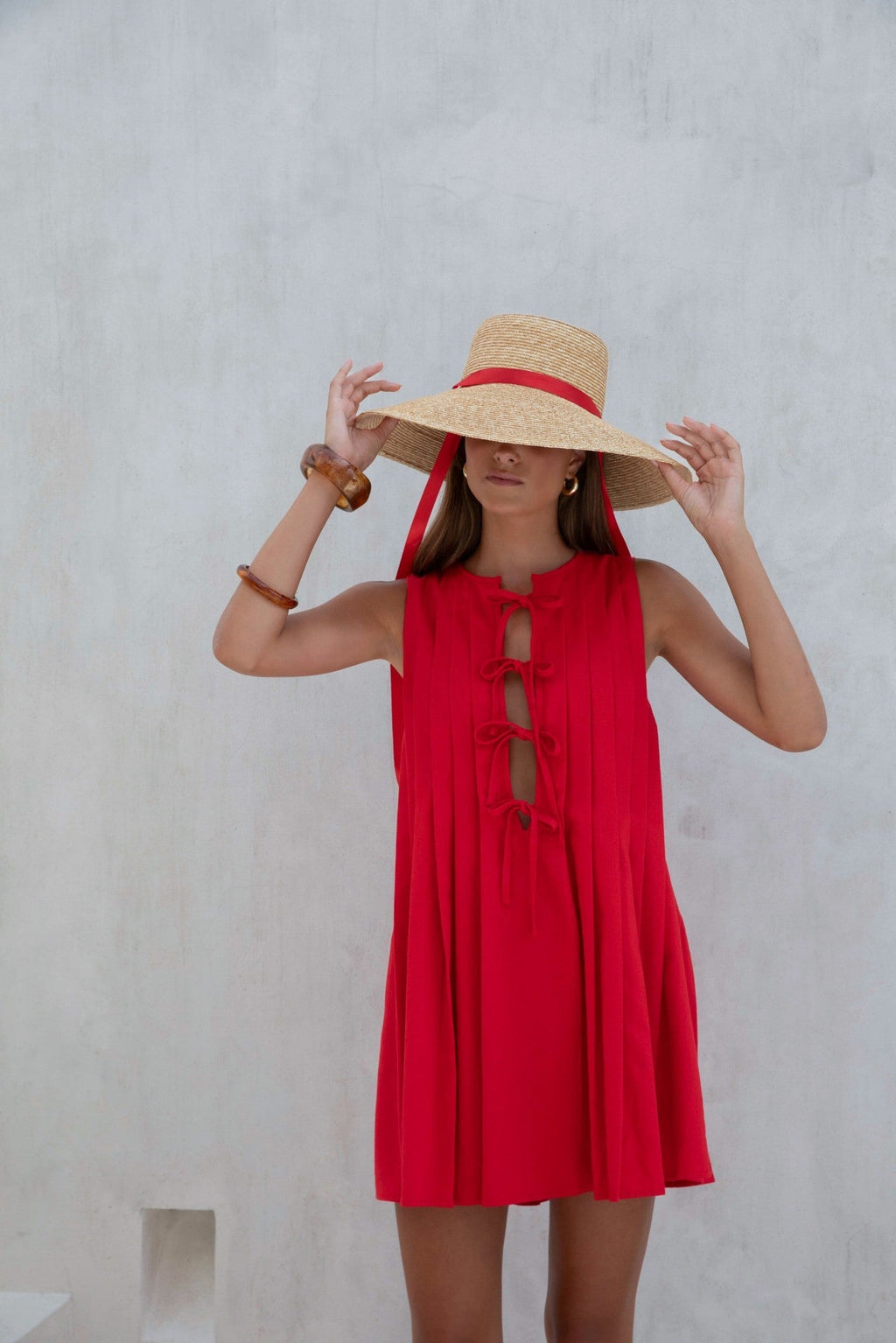 Citrine Delights Mini Dress Red