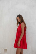 Citrine Delights Mini Dress Red