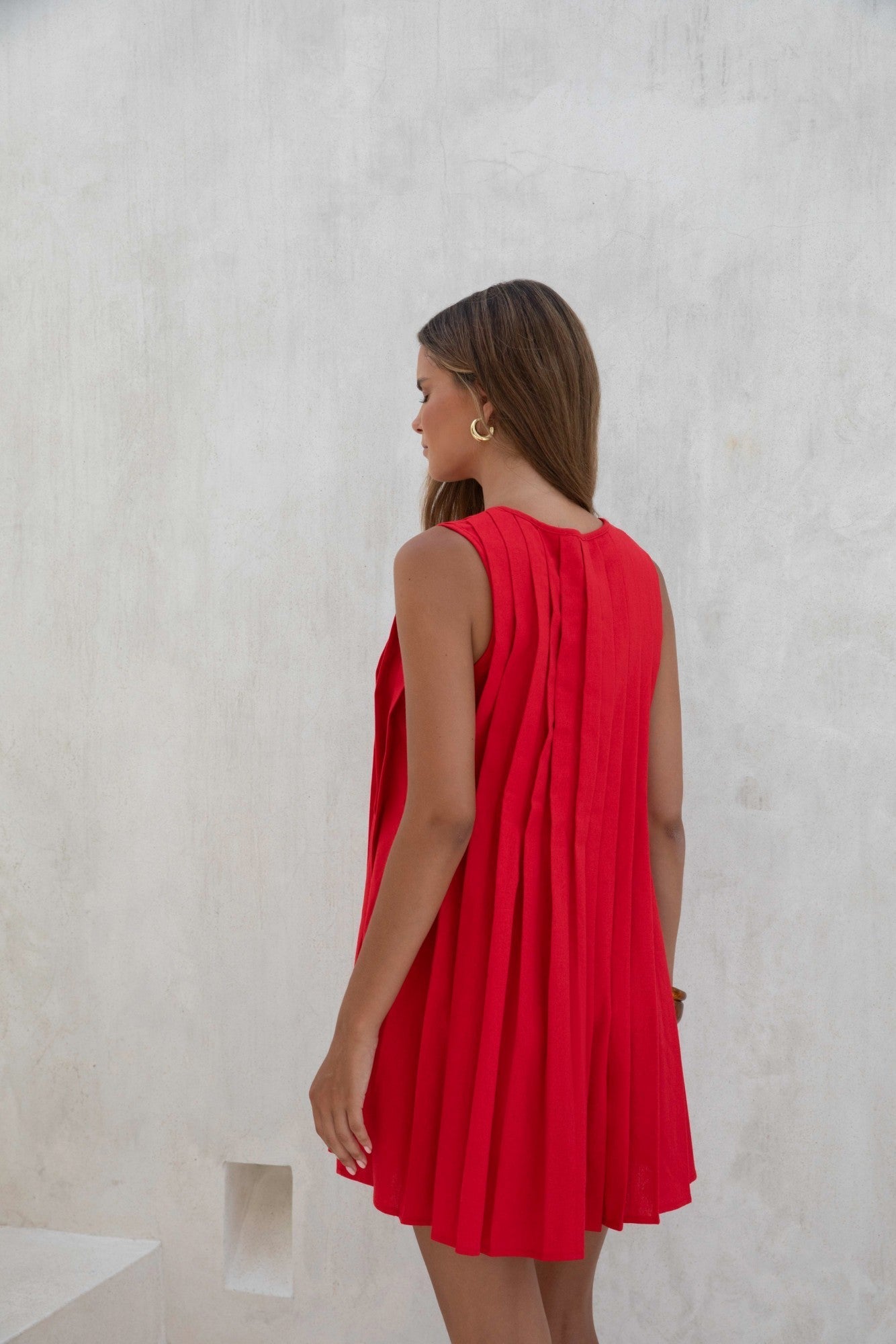 Citrine Delights Mini Dress Red