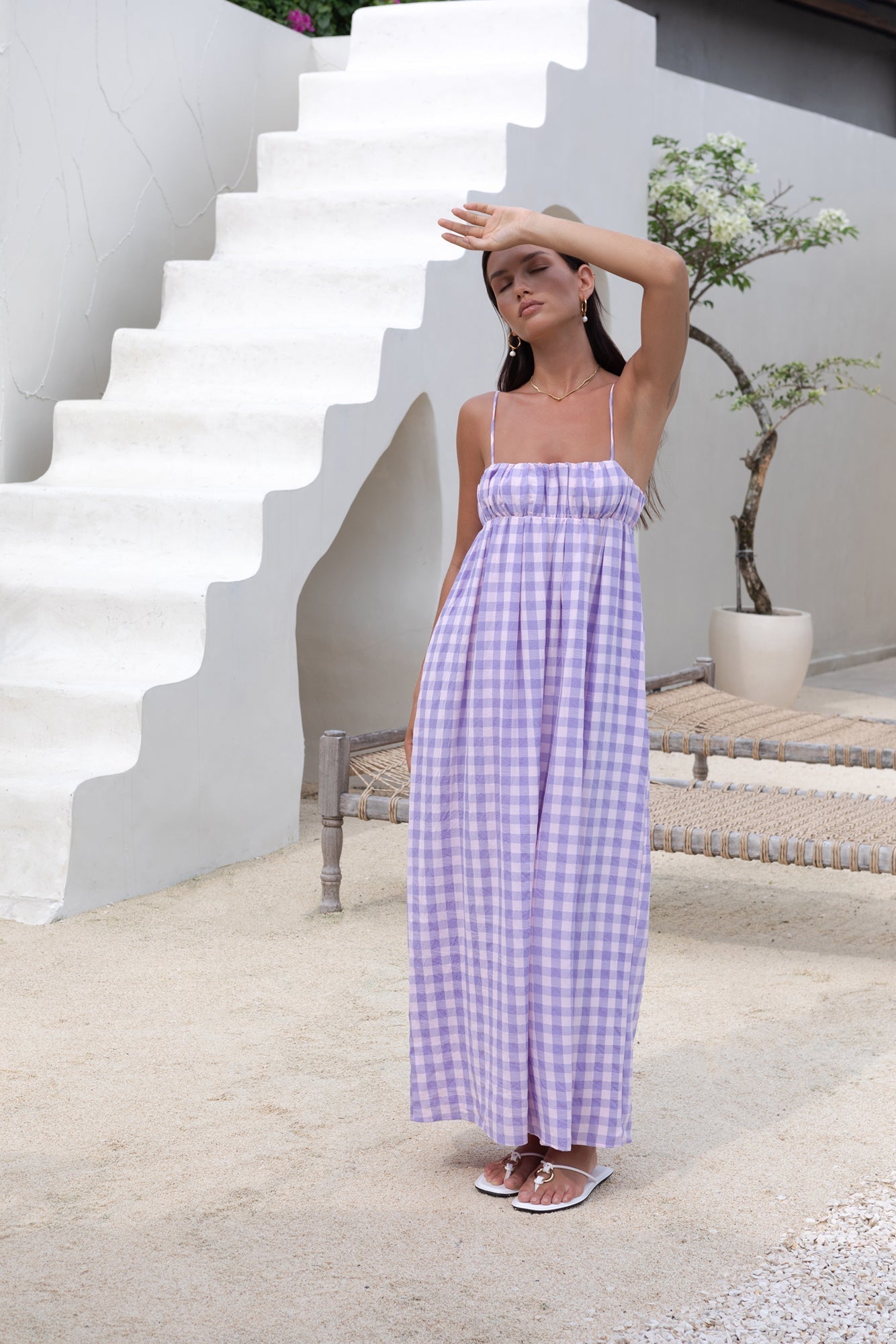FORTUNATE ONE Peony Maxi Dress Purple