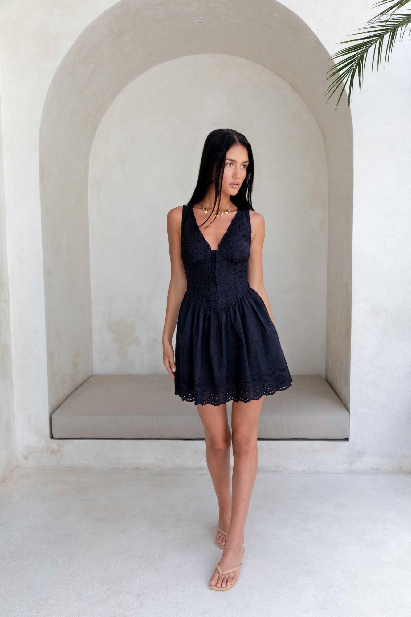 Softly Dreaming Mini Dress Black
